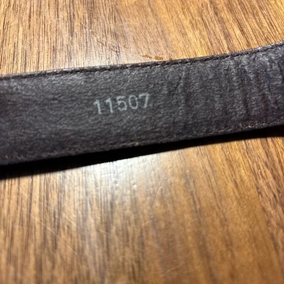 Brighton Onyx Belt Golf Western Buckle Tip Emblems VTG 1996, Size 36 - Picture 5 of 5